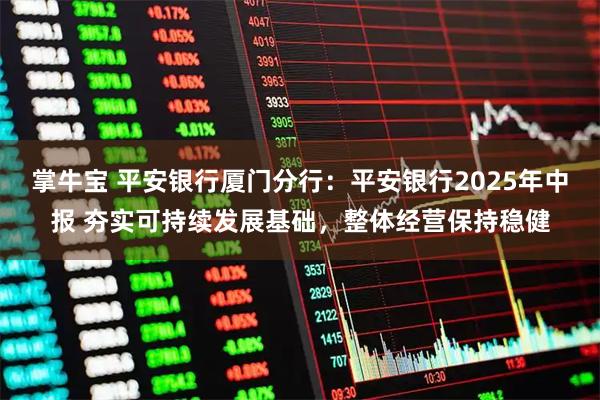 掌牛宝 平安银行厦门分行：平安银行2025年中报 夯实可持续发展基础，整体经营保持稳健
