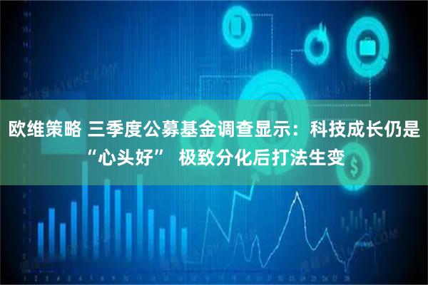 欧维策略 三季度公募基金调查显示：科技成长仍是“心头好”  极致分化后打法生变